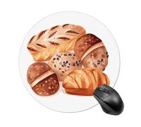 Painted Bread Round Mouse Pad Smooth Glide Gaming Mousepad Extra Density Portable Comfortable Mouse Mat for Desk, Home, Office 7.8x7.8 Inches