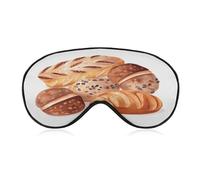 Painted Bread Sleep Mask for Women Men Soft Breathable Sleep Eye Mask Soft Eye Cover Light Blocking Sleeping Masks Adjustable Blindfold for Travel Home Office Naps & Gifts