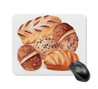Painted Bread Square Mouse Pad Portable Computer Mousepad with Non-Slip Rubber Base 20 * 25cm Ultra-Thin Gaming Mouse Mat for Computer Laptop Office Desk Accessories