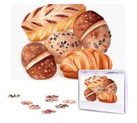 Painted Bread Wooden Puzzles 1000 Pieces Personalized Jigsaw Puzzle For Adults Interesting Custom Photo Puzzles Gift For Holiday Birthday Wedding Anniversay