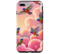 Painted Bunting Bird Watcher Gift Pink Clouds Sky Case for iPhone 7 Plus/8 Plus