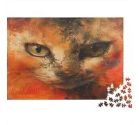 Painted Cat Jigsaw Puzzles For Adults 1000 Piece Jigsaws Puzzles 1000 Piece Puzzles For Adults Kids Puzzle Games Toys Gift for Home Decoration Jigsaw Puzzle Great Gift For All Ages 1000pcs (75x50cm)