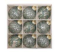 Painted Christmas Sphere Ornament Set Shimmering Festival Baubles Set Christmas Tree And Party Decoration Essential Holiday Decorations