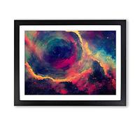 Painted Cosmos Vol.1 Framed Print | A2 Black Framed Wall Art | Ready to Hang | Modern Space Picture | Living Room Bedroom Lounge Office