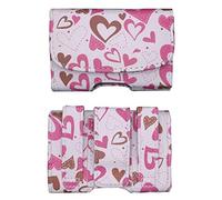 Painted Design Holster for Tandem Diabetes Care Insulin Pump t:Slim X2 (Horizontal-White-Sweetheart)