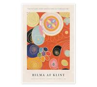 Painted Directly Through Me Poster by Hilma af Klint 70 x 100 cm Orange Wall art Wall decor