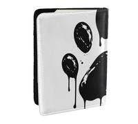 Painted Dog Footprints Printed Passport Holder,Travel Pu Leather Passport Cover Case Organiser for Men Women,6.5 Inch
