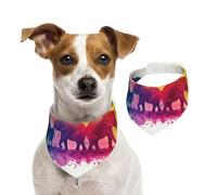 Painted Elephant Herd Dog Bandana, Adjustable for Boys and Girls,Suitable for Cats and Dogs Pet Accessories