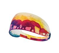 Painted Elephant Herd Sports Head Tie â€“ Versatile Headband for Men and Women, Perfect for Running, Yoga, Cycling, and More