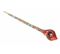 Painted Enamel Crystal Trim Floral Hair Stick Pin Calla Lily (Red)