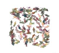 Painted Figures,100PCS Painted Figures 1:200 Scale People Standing Seated Miniature Passerby For Sand Table Model