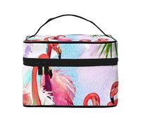 Painted Flamingo Travel Makeup Bag - Elegant and Spacious Cosmetic Organizer for On-The-Go