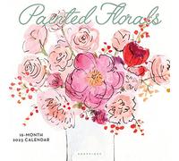 Painted Florals | 2023 12 x 24 Inch Monthly Square Wall Calendar | Graphique de France | Art Paintings Floral Design