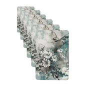 Painted Flower Pattern Car Air Fresheners 6 Pcs Funny Hanging Car Air Fresheners Cute Long Lasting Scented Mirror Hanging Decoration Ornaments Gift Auto Interior Decor For Men Women Rectangle