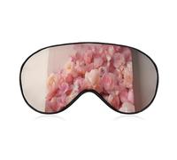 Painted Flowers Eye Mask, Side Sleeping Mask Light Blindfold Sleeping Mask Nose Pad and Elastic Band for Children Women and Men