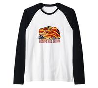 Painted Hills Oregon Retro Landscape Design Raglan Baseball Tee