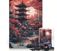 Painted Japanese Land for Adults 1000 Piece Puzzle Mind Challenge Toy Calm Escape Quality Cut Art Collection Piece (50x75cm)