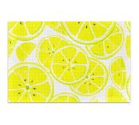 Painted Lemon Slices Yellow Adults Jigsaw Puzzles 1000 Pieces Game Puzzle Gifts Winter Scene Puzzle Animal Painting Decor, 29.5x19.7 Inch