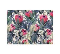 Painted Protea Pattern On White Background,500 Pieces Puzzles for Adults-Wooden Jigsaw Puzzle for Adults Elderly