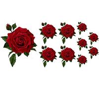 painted Rose Flower Decals Car Stickers Graphics Nursery Wall Window Decorations ideal for arts and craft projects Art 10 Pack (10)