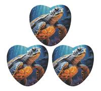 Painted Sea Turtle Car Air Freshener Hanging Incense Chips 3 Pack Automotive Scented Hanging Sheets Love form for Car Home Auto Interior Decor
