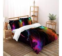 Painted Skeleton Quilt Cover Art Comforter Cover 2 Pieces Decorative Microfiber for Kids Boys Girls Teens with Zipper Closure Double(200x200cm)