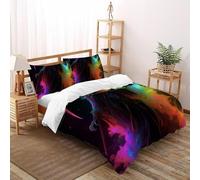 Painted Skeleton Quilt Cover Art Comforter Cover 2 Pieces Ultra Soft Microfiber for Kids Boys Girls Teens with Zipper Closure King(220x240cm)