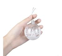 Painted Snowball Ornaments 6cm 6pcs Clear Hanging Tree Baubles | 6pcs set, 6cm diameter, transparent plastic, painted snowflake design, lightweight hanging decor