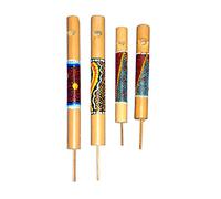 Painted Swanee Whistle - Multicoloured - Bamboo - Handmade Musical Instrument - 22 cm