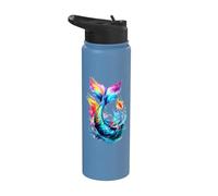 Painted Watercolour Mermaid Tail Stainless Steel Insulated Water Bottle