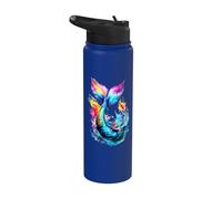 Painted Watercolour Mermaid Tail Stainless Steel Insulated Water Bottle