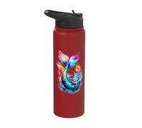 Painted Watercolour Mermaid Tail Stainless Steel Insulated Water Bottle