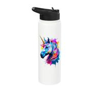 Painted Watercolour Unicorn Stainless Steel Insulated Water Bottle