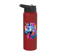 Painted Watercolour Unicorn Stainless Steel Insulated Water Bottle