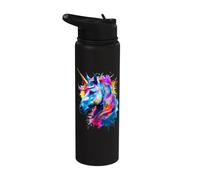 Painted Watercolour Unicorn Stainless Steel Insulated Water Bottle