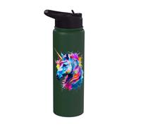 Painted Watercolour Unicorn Stainless Steel Insulated Water Bottle