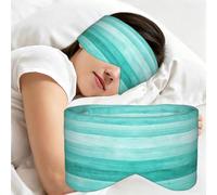 Painted Wood Board Print Sleeping Mask Reversible Full Face Coverage Travel Eye Shield