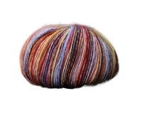 Painted Wool Blend - Hand-Dyed Look for Unique Knitting & Crochet Projects Multicolor Variegated Shades for Adult Knits(Style 13)