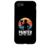 Painter Brush Roll Repeat House Retro Case for iPhone SE (2020) / 7/8