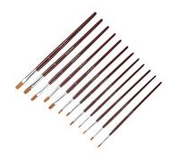 Painter Brush Set, Professional Nylon Bristles for Watercolor and Gouache, 12 Piece Flat Head Art Brushes for Artists Beginners Students Home Studio Painting Projects