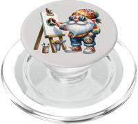 Painter Gnome In Groovy Dress For Women Men And Hippies PopSockets PopGrip for MagSafe