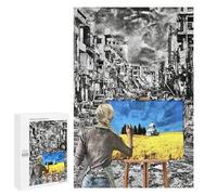 Painter in The Ruins of War 1000 Piece Jigsaw Puzzle for Adults, Unique, Perfectly-Fitting Pieces, Fun, Vibrant Imagery 1000 PCS