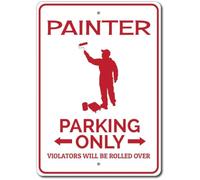 Painter Parking Sign Painter Sign Painter Gift For Painter Decor Funny Vintage Metal Sign 8X12 Inches