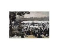 Painter Pierre-Auguste Renoir Impressionist Skaters in The Bois De Boulogne Poster Picture Print Wall Art Poster Painting Canvas Posters Artworks Room Aesthetic 12x18inch(30x45cm)