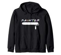 Painter Roller Art Drawing Decorating Painting Colorful Zip Hoodie