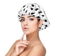 Painterly Dalmatian Animal Print,Adult's Satin Sleeping Cap - Women's Elastic Sleep Bonnet, Adjustable Overnight Hair Cover