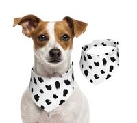 Painterly Dalmatian Animal Print,Dog Bandanas Cotton Pet Scarf Adjustable Bibs for Pet,M
