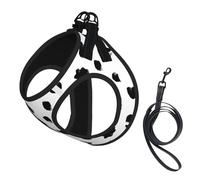 Painterly Dalmatian Animal Print,Pet Harness,Adjustable Reflective Dog Harness,Pet Leash Vest,M