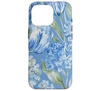 Painterly Tulip and Peony Flower Pattern Case for iPhone 16 Pro