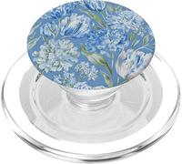 Painterly Tulip and Peony Flower Pattern PopSockets PopGrip for MagSafe